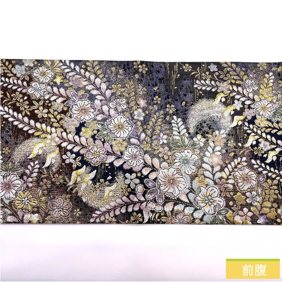 Fukuro Obi Tsujigahana Cherry Blossom Moon Length 430cm Pure Silk S Rank Six-way Formal Gradient 1123010572399