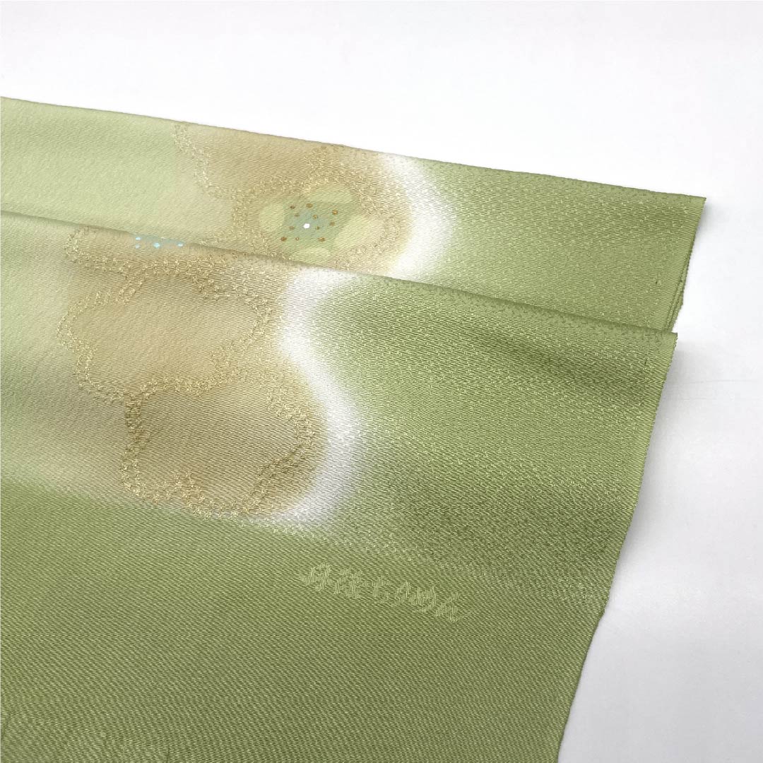 Obiage Silk S-Rank Semi-formal Light Willow Green (usuyanagiiro) Tango Chirimen Plum Length approx. 182cm Width approx. 29.5cm Green tones 1136002822919