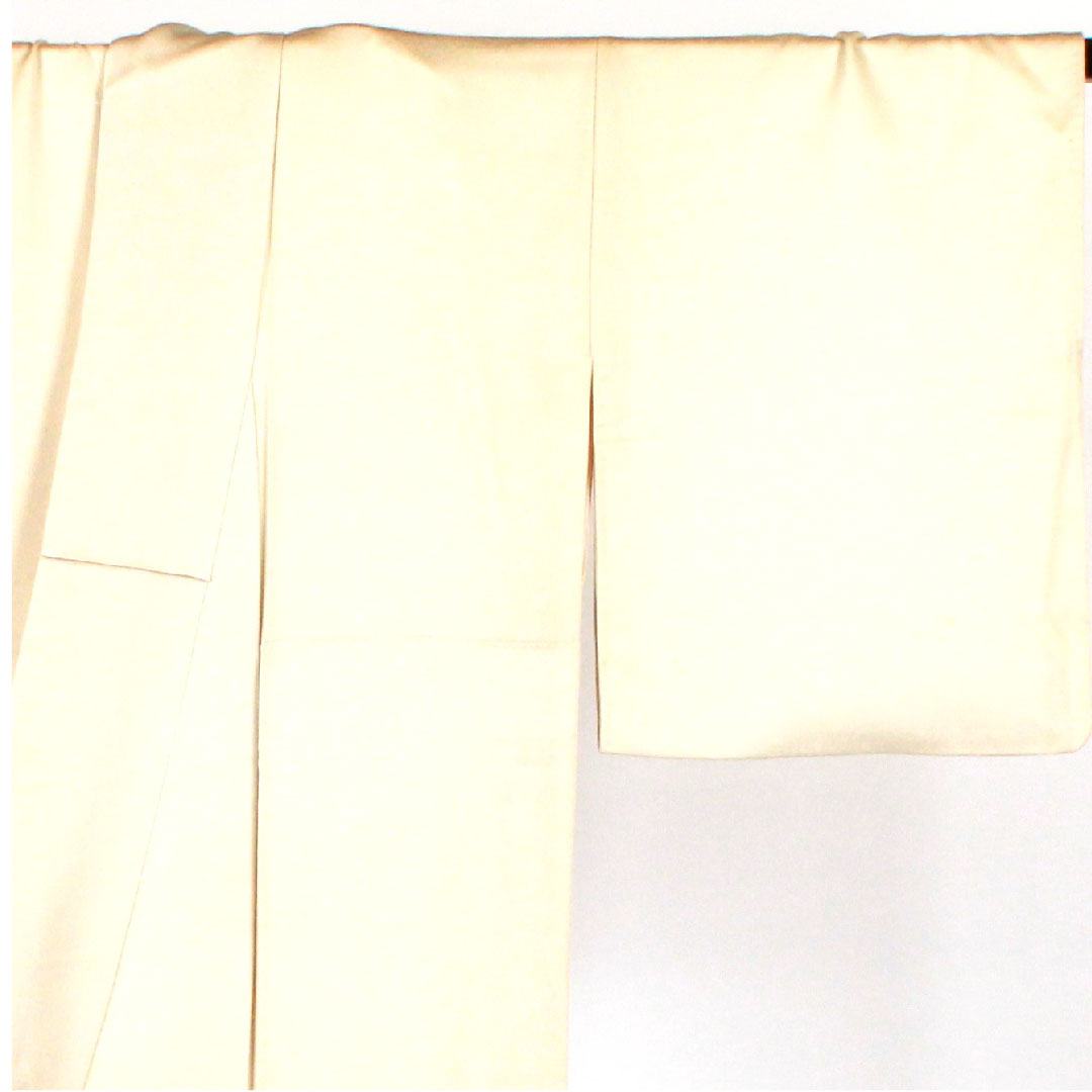 色留袖 身丈157cm 裄丈64cm 袷 東京友禅 正絹 Bランク 三つ紋 クリーム系 1111000284315