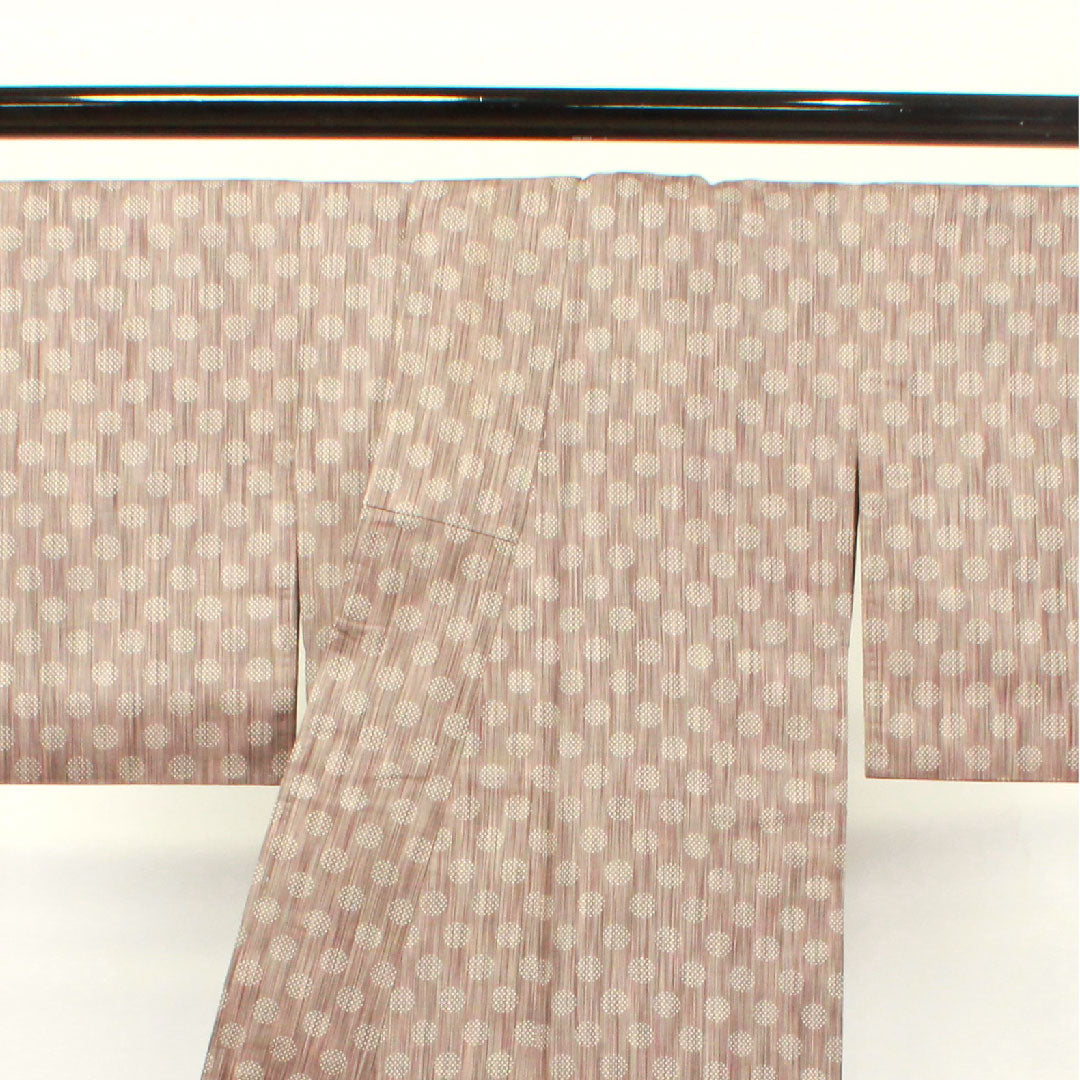 紬 身丈151.5cm 裄丈62cm 洗える着物 水玉模様 ポリ Sランク 袷 グラデ 1116002272299