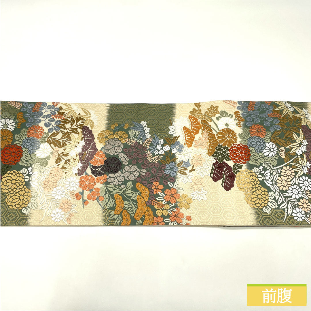 袋帯 正絹 Sランク 唐織 西陣織 吉祥文様 帯丈424cm 六通 フォーマル グラデーション系 1123017082399