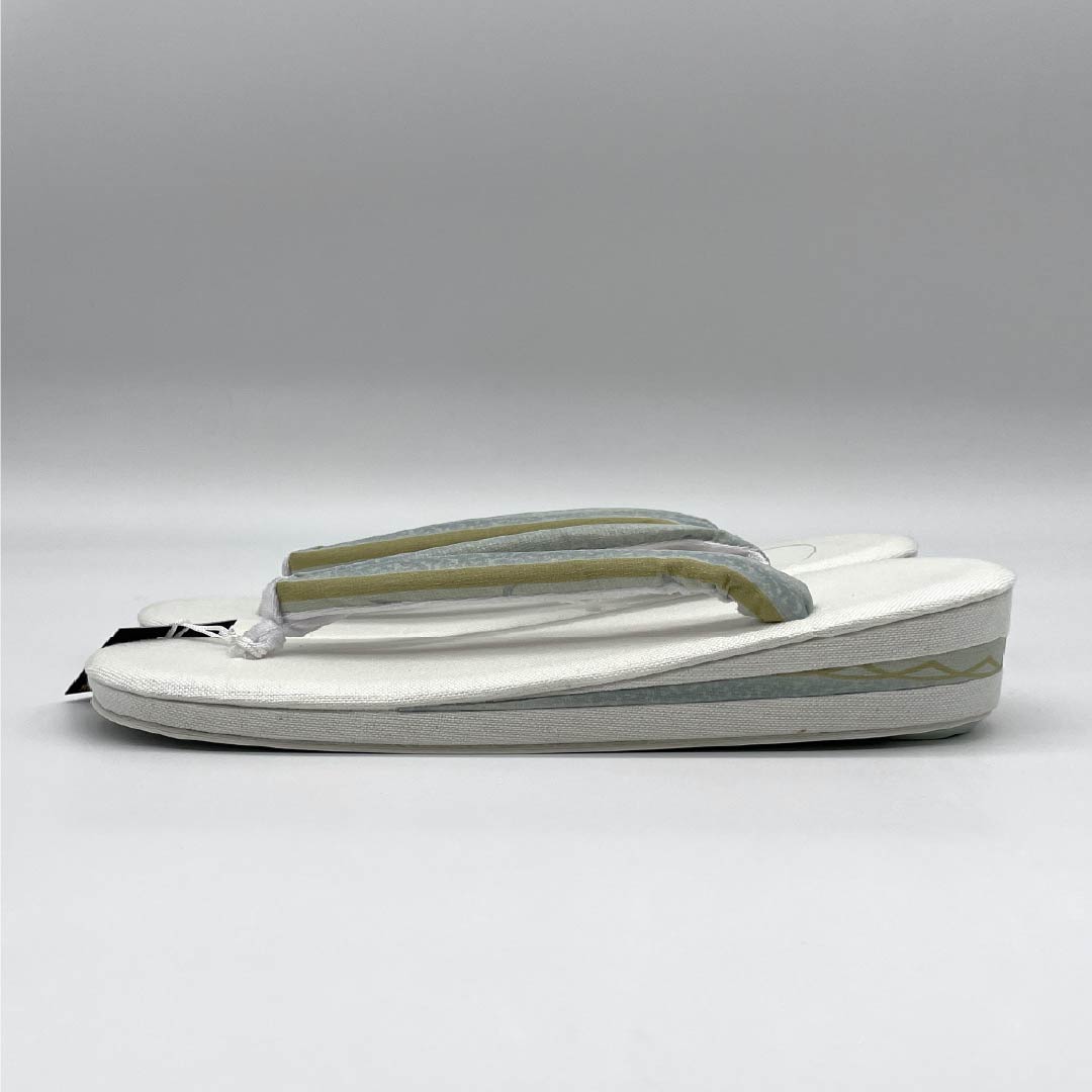 (New) Zori Sandals, Linen, NEW Rank, Summer Zori Sandals, Linen Zori Sandals, Made in Japan, For Summer, Length 24cm, L Size, White, 1122001721411