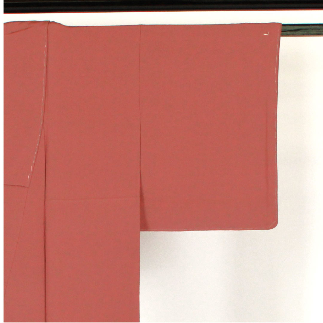 色無地 身丈160cm 裄丈62cm 袷 正絹 Sランク ピンク系 1114000082313