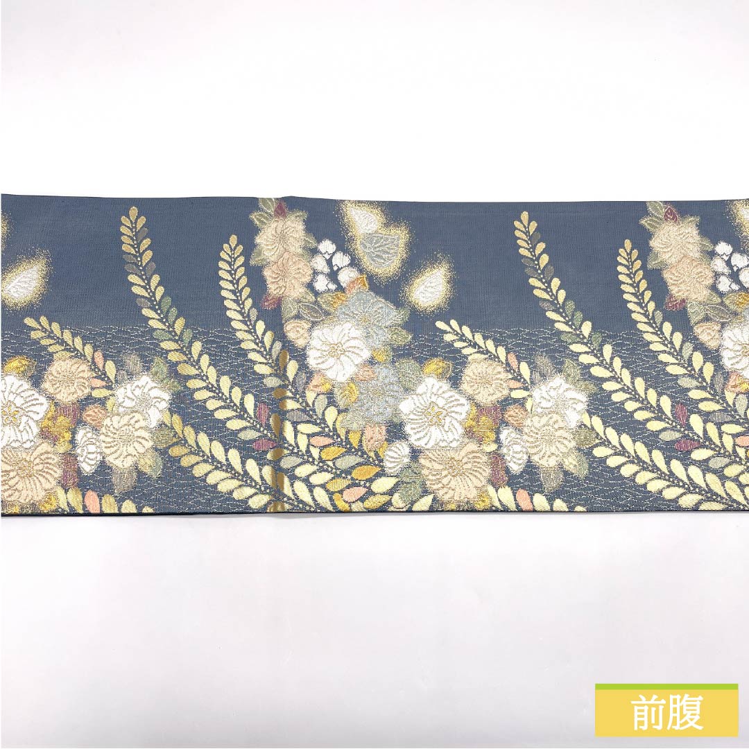 袋帯 正絹 Aランク 裏色(うらいろ) 辻ヶ花 帯丈436cm 六通 セミフォーマル 青系 1123015133317