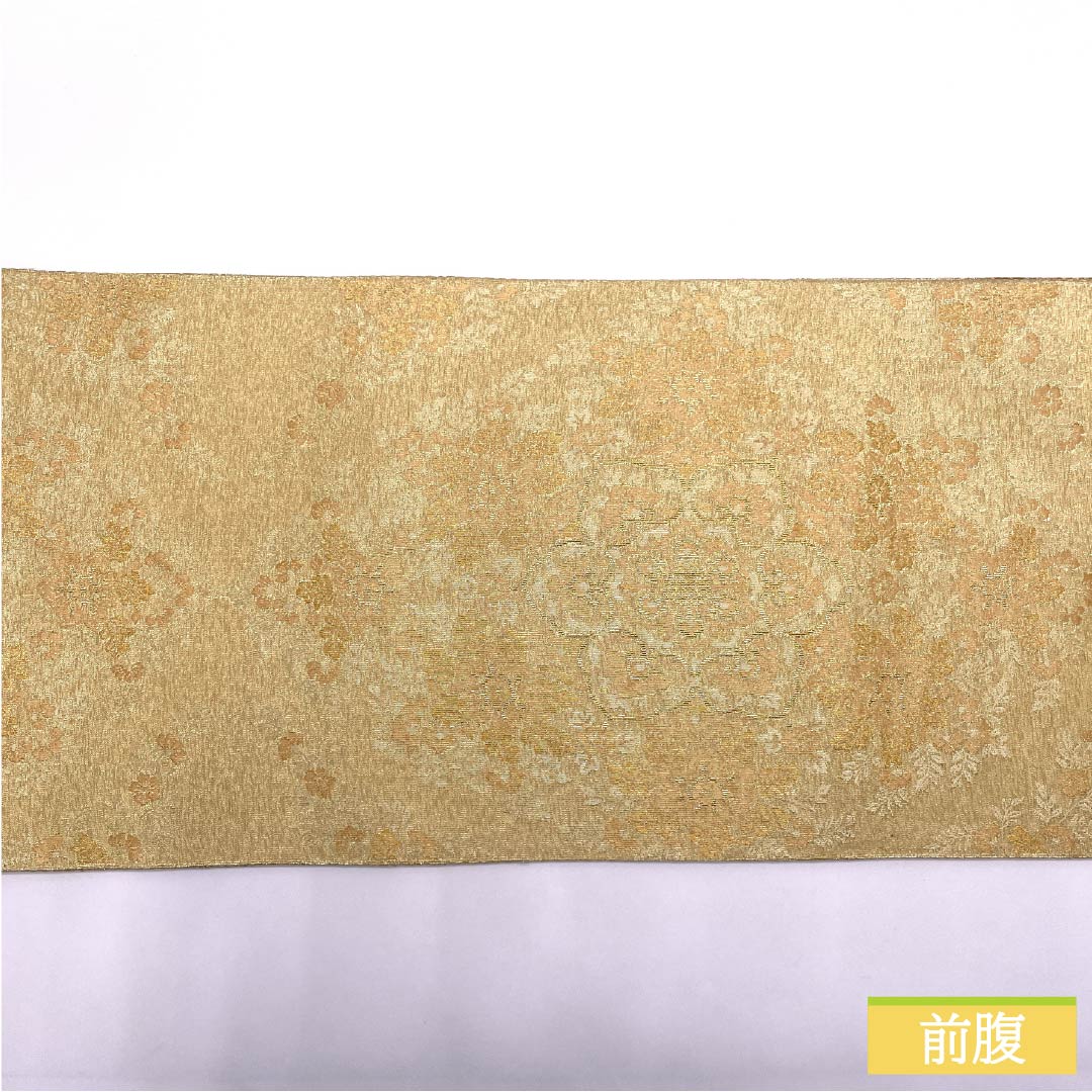 袋帯 正絹 留袖用 宝相華 華文 帯丈436cm Sランク 六通 フォーマル 金系 1123013742321