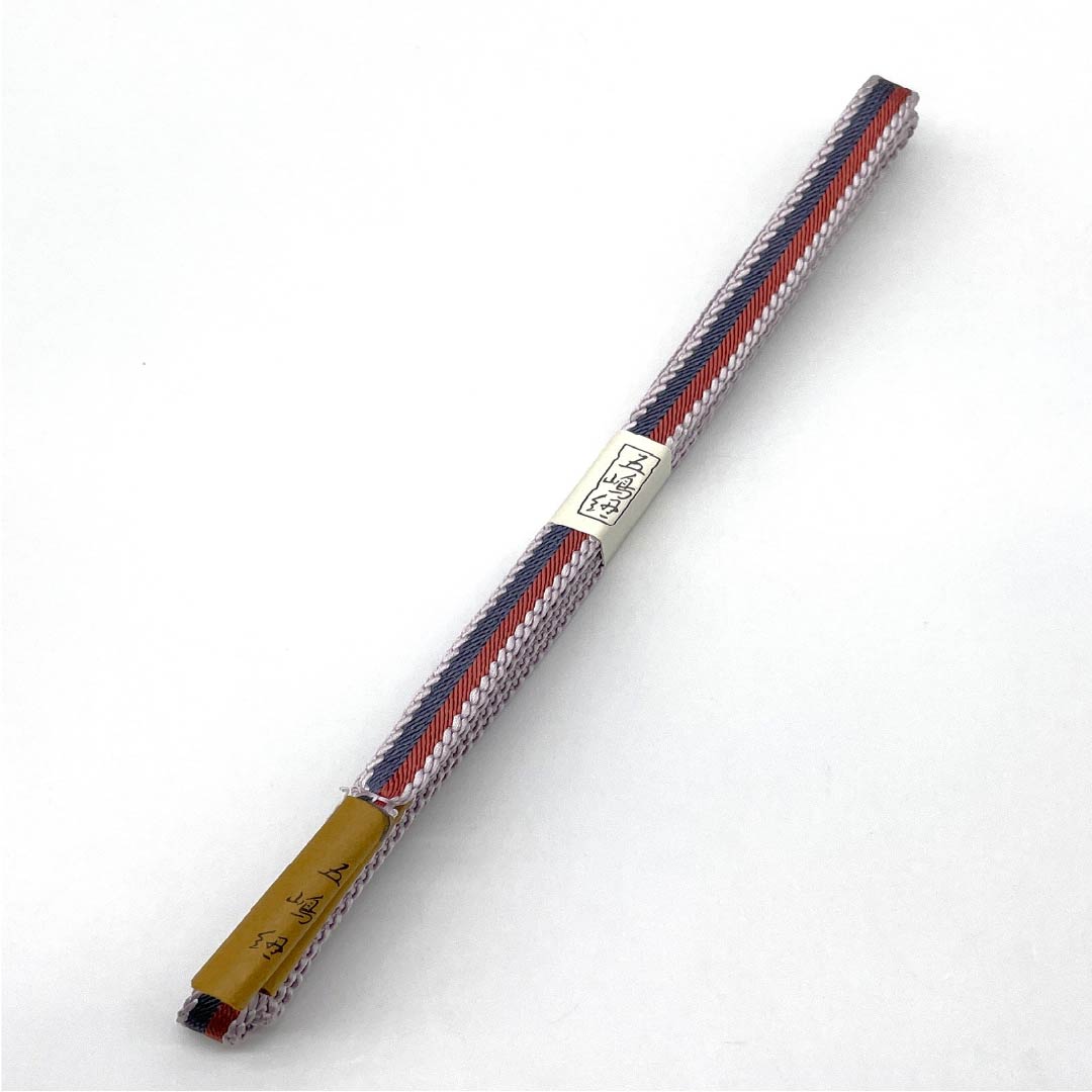 (新古品) 帯締め 正絹 NEWランク 白藤色(しらふじいろ) 蘇芳色(すおういろ) 鳩羽紫色(はとばむらさきいろ) 五嶋紐 長さ約163cm 幅約1.3cm カジュアル 紫系 1135004781320