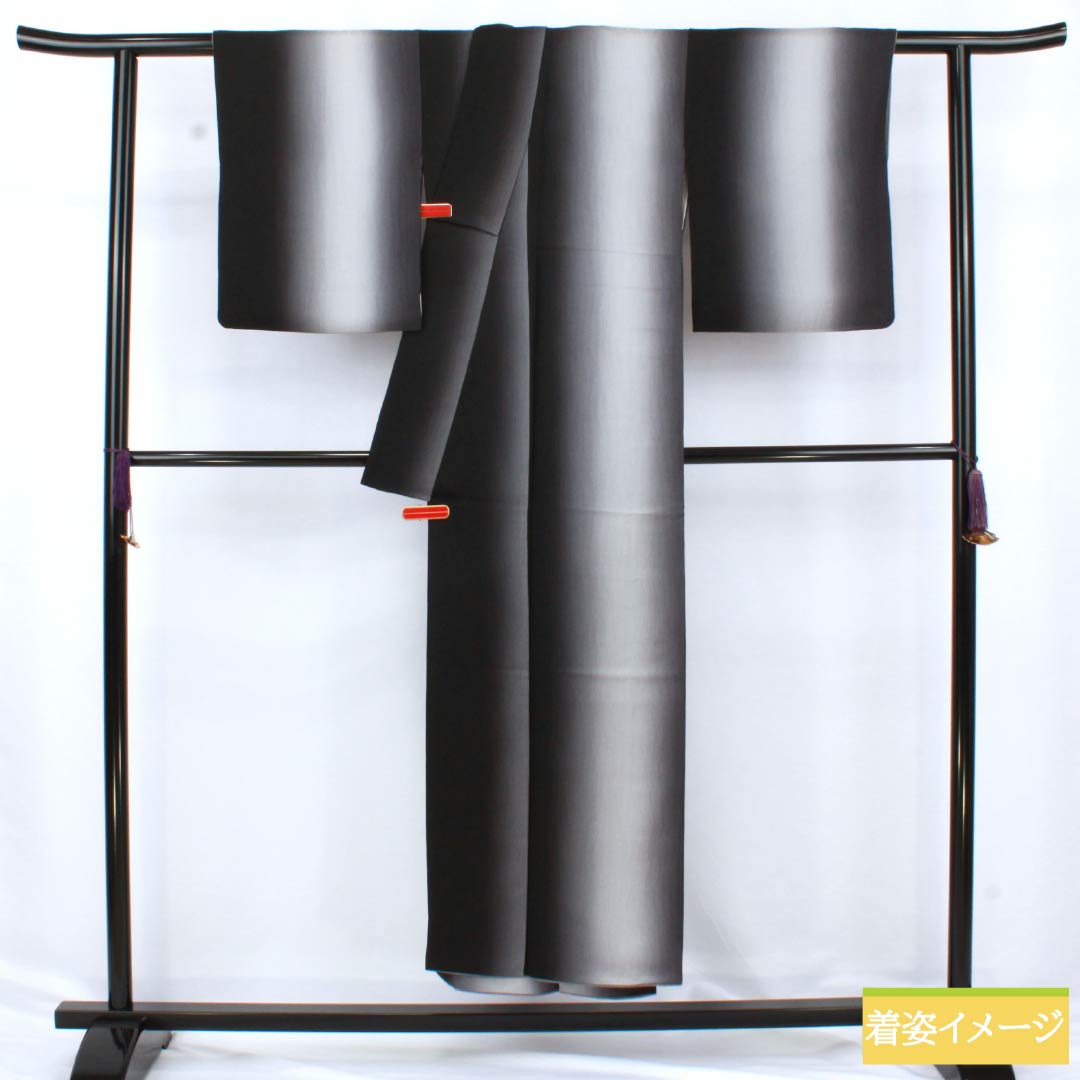 小紋 正絹 Aランク 身丈149cm 裄丈64cm 袷 縦ぼかし シルクガード モノトーン 1115007233127