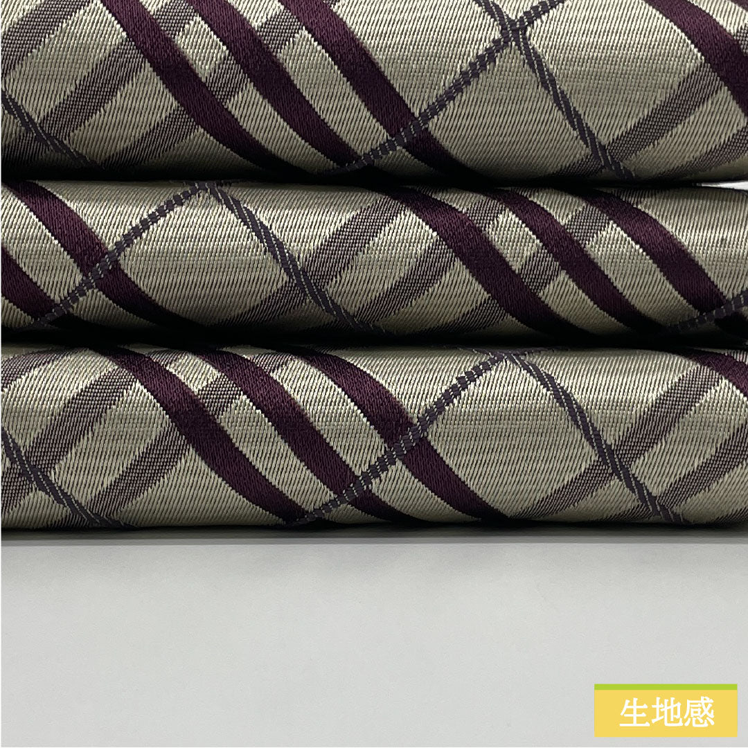 半幅帯 ポリエステル Sランク 格子 小花 リバーシブル 帯丈410cm グレー系 1125002352422