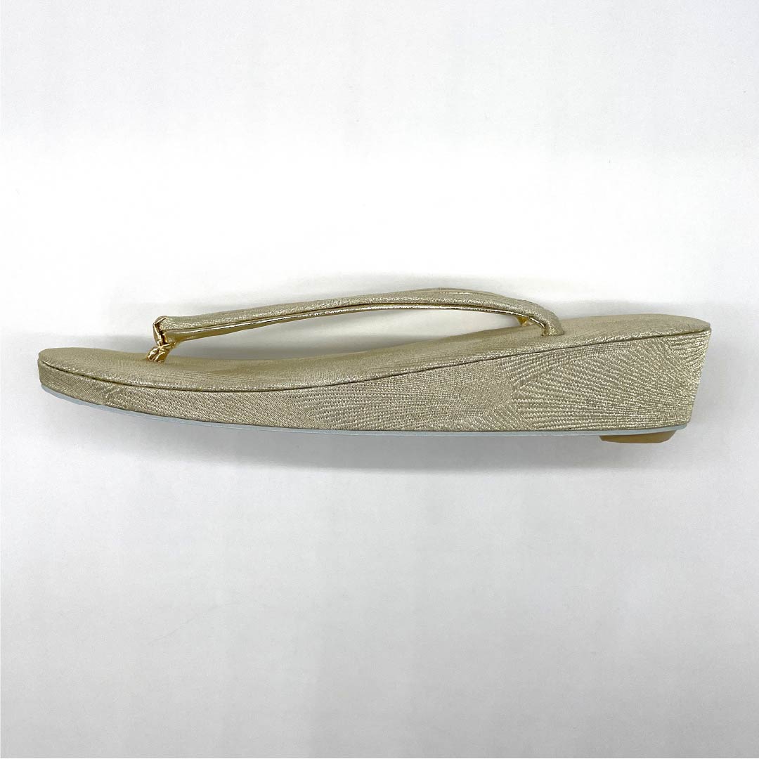 Sandals, Obi Fabric, Grade A, Formal, Formal Kimono, Length 23cm, Size M, Gold, 1122001303321