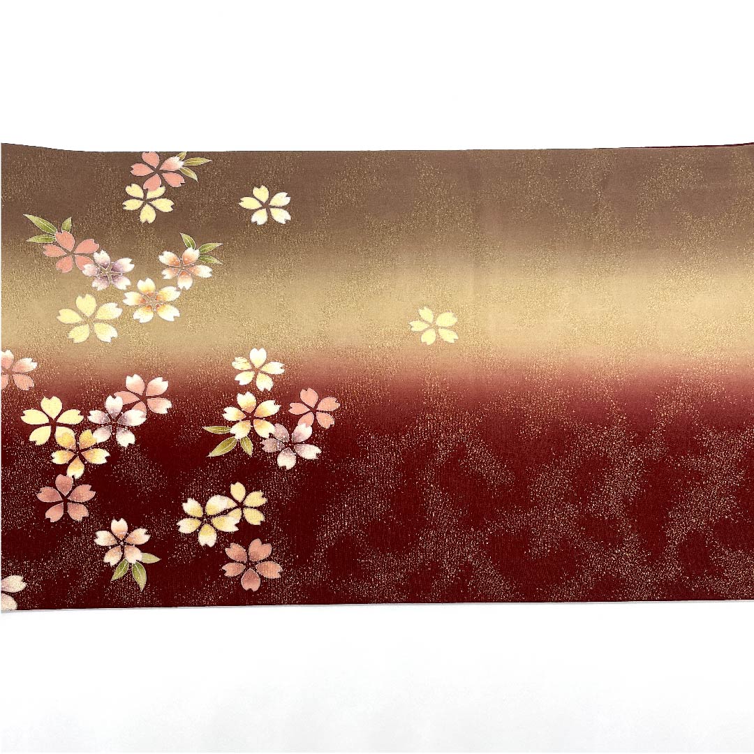 袋帯 染め帯 桜 あらい義風 帯丈468cm 正絹 Aランク 六通 セミフォーマル グラデーション系 1123005893499