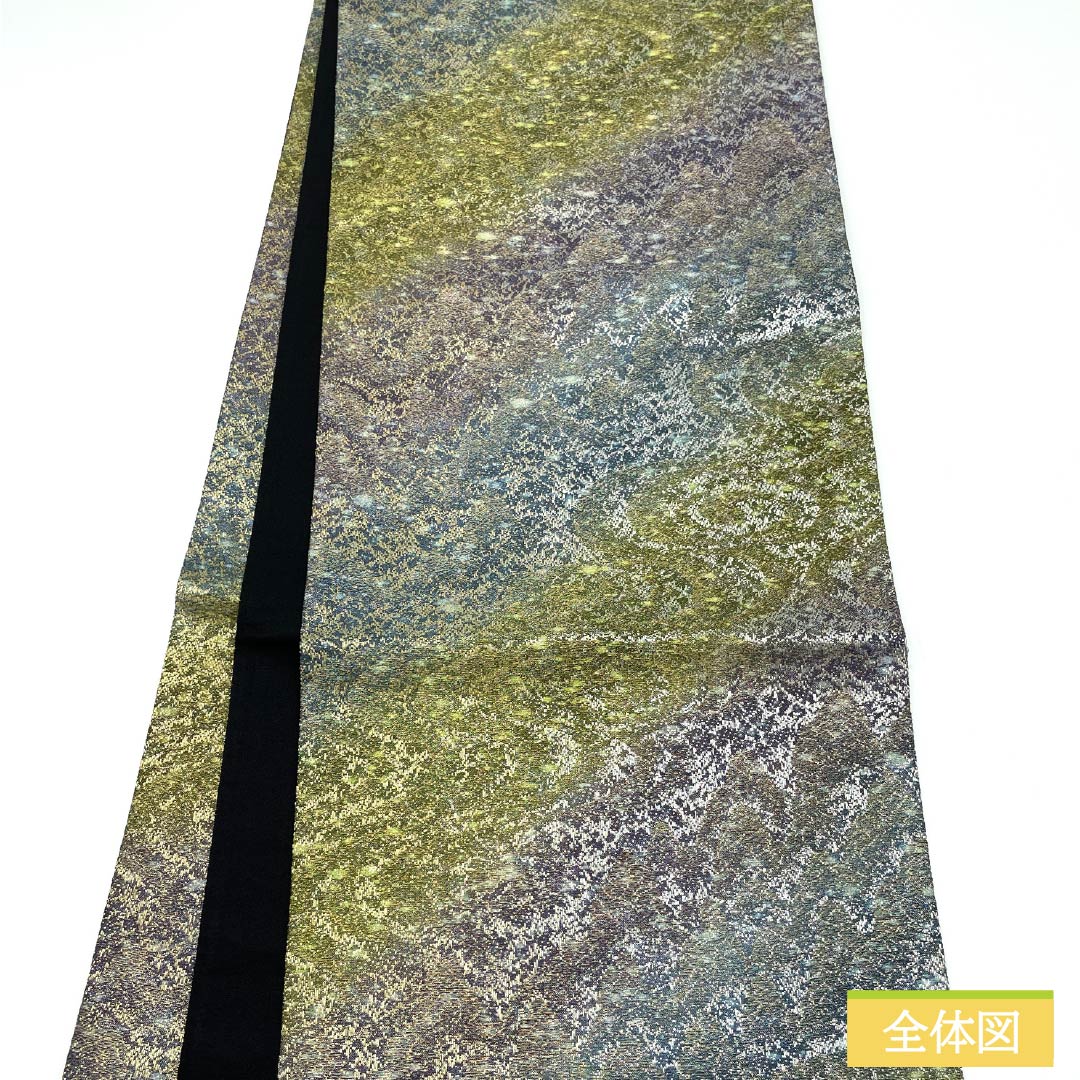 袋帯 正絹 幾何学模様 帯丈452cm Sランク 全通 フォーマル グラデーション系 1123014312499