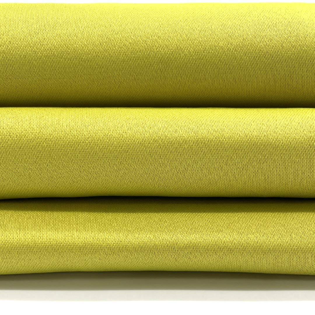 半幅帯 ポリエステル 鶸色(ひわいろ) 浴衣用 無地 リバーシブル 帯丈350cm 黄系 Sランク 1125001932323