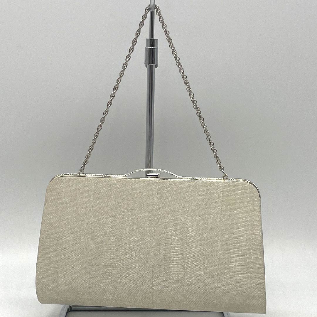 (新古品)草履バッグセット フォーマル Bランク 2way Mサイズ 銀系 1133000314322