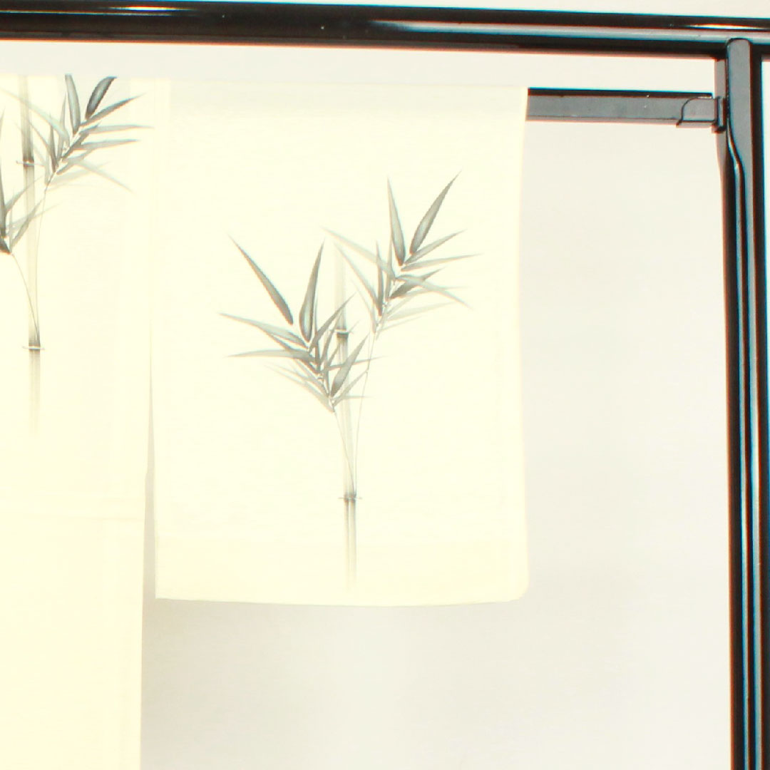 夏物 正絹 訪問着 身丈159cm 裄丈64cm 乳白色(にゅうはくしょく) 竹 絽 Sランク クリーム系 1132000482315