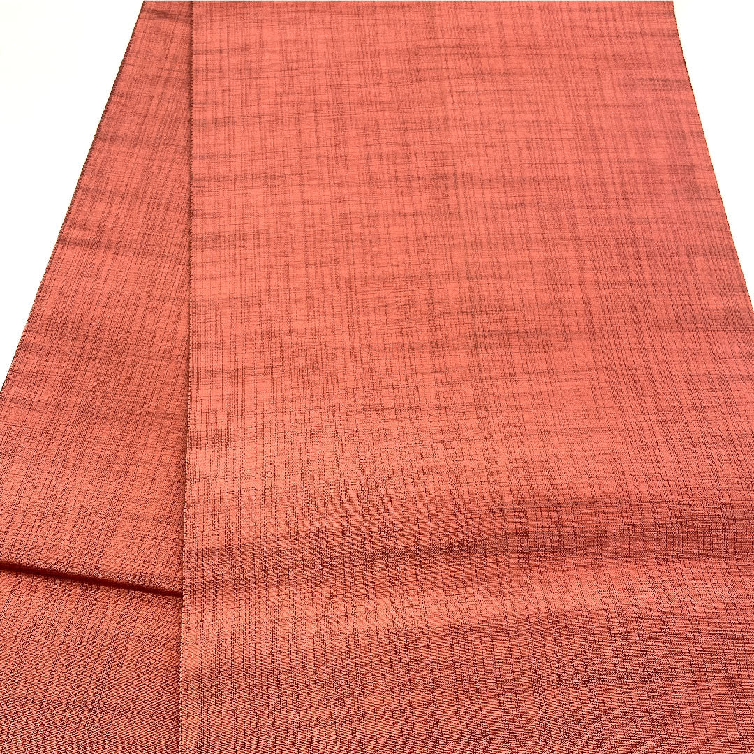 袋帯 魚柄 抽象模様 帯丈436cm 正絹 Sランク 六通 カジュアル 赤系 1123004132312