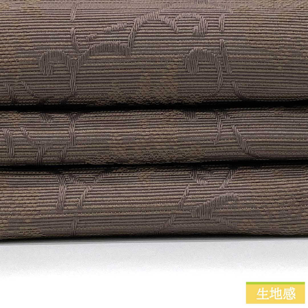 (New) Half-width obi, polyester, NEW rank, squirrel grey, Kyoto raw wall color, arabesque-style horizontal stripes, reversible, obi length 400cm, brown tones, 1125002791414