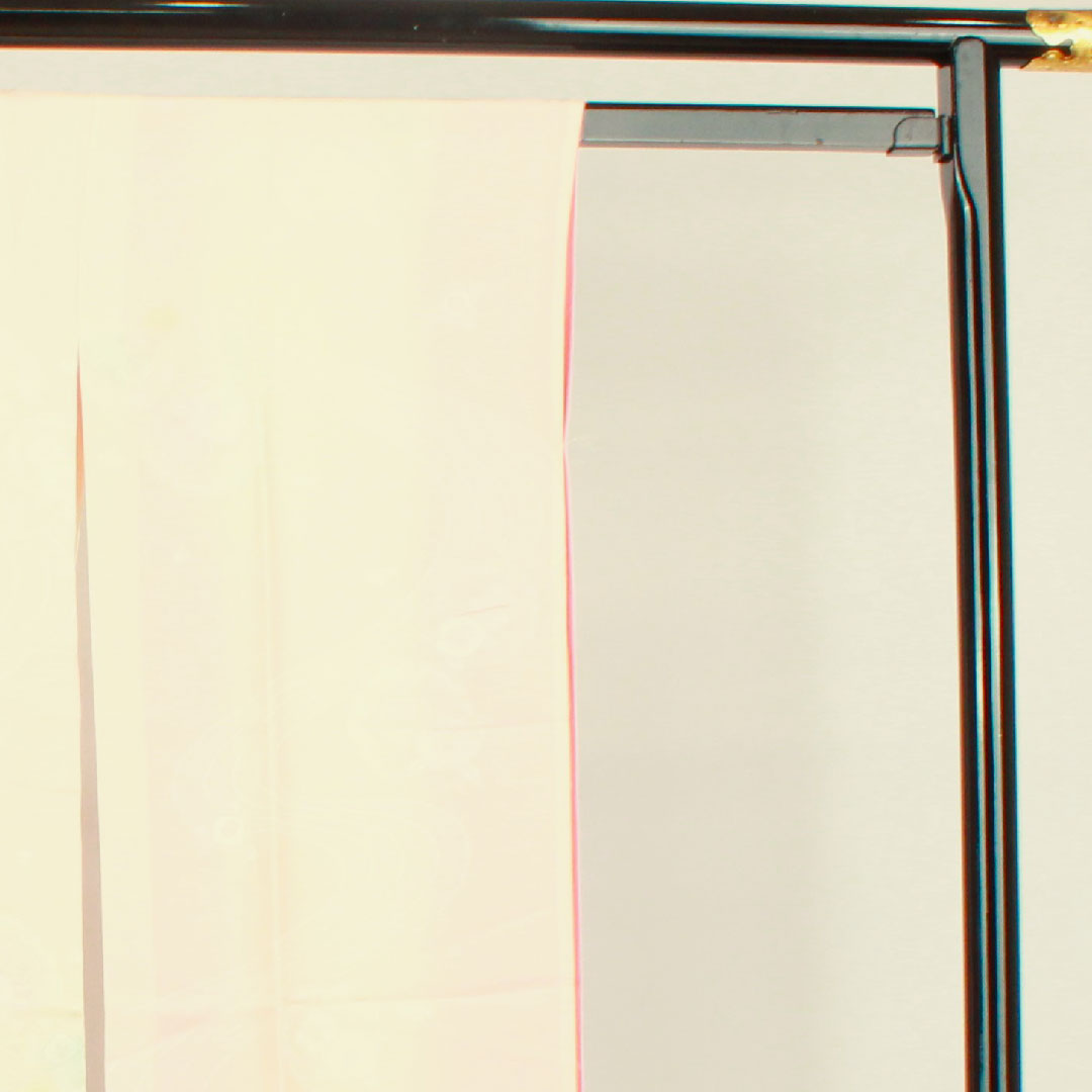 長襦袢 正絹 身丈124cm 裄丈64cm 単衣 振袖用 ボカシ染 雪輪 椿 Aランク ピンク系 1129000393113