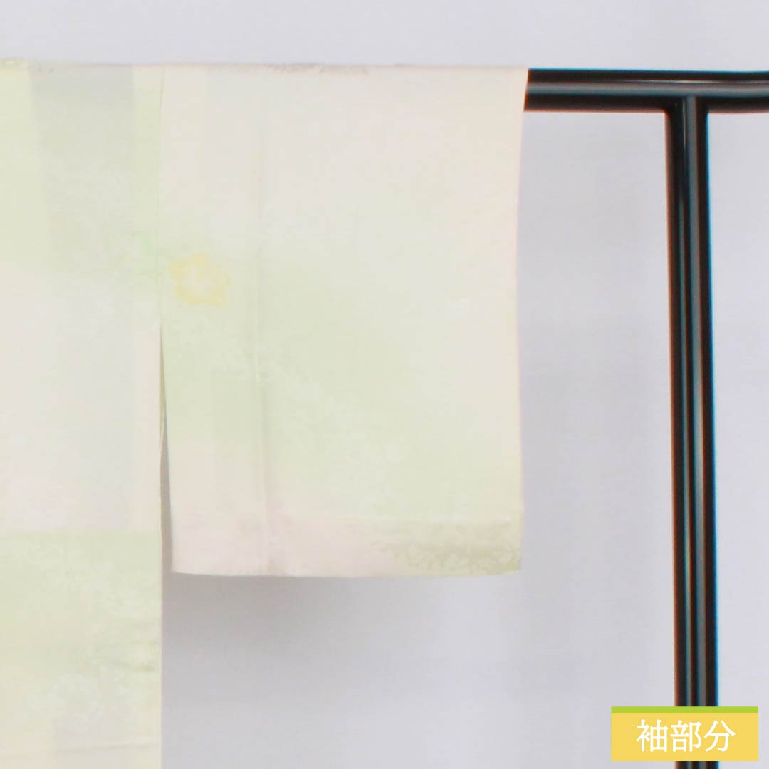 長襦袢 正絹 Sランク 身丈120cm 裄丈60.5cm 単衣 ボカシ染 吉祥文様 緑系 1129000752119