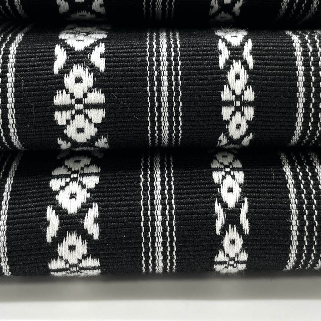 (未仕立)角帯 木綿 博多織 献上柄 リバーシブル 帯丈394cm 幅9.5cm Sランク 黒系 1134000482910