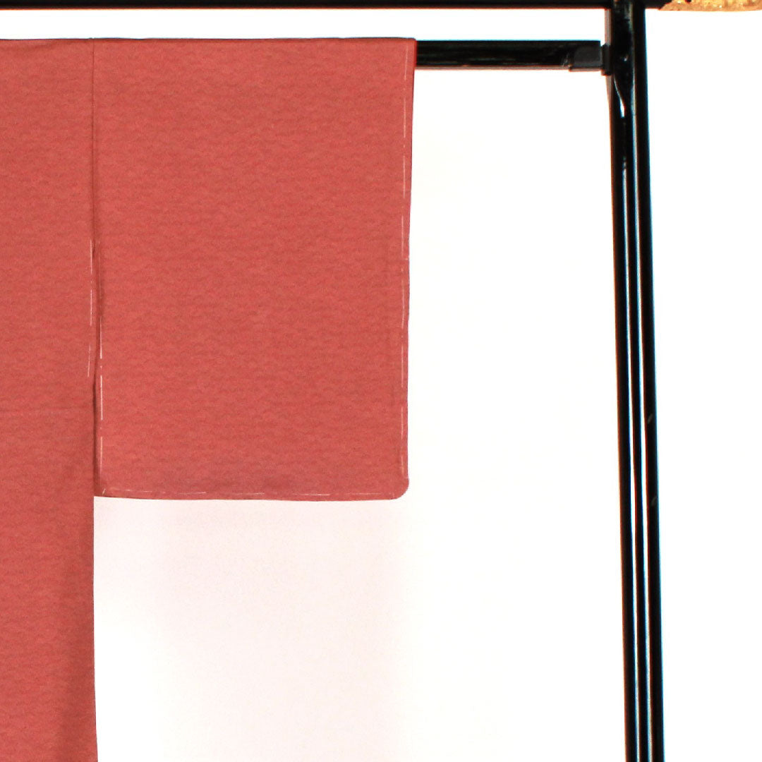 小紋 身丈157cm 裄丈63cm 袷 江戸小紋 松柄 草木染 正絹 Aランク ピンク系 1115000683313