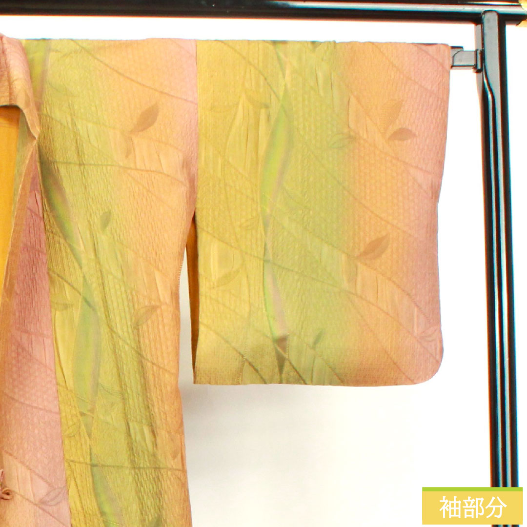 Travel wear, pure silk, length 100cm, sleeve length 67.5cm, floral pattern, S rank, lined, gradient, 1117000622999