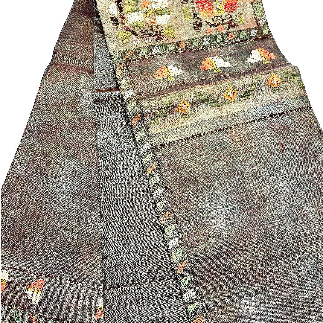 袋帯 焼箔 抽象模様 帯丈436cm 正絹 Sランク ポイント柄 カジュアル グラデーション系 1123005092399