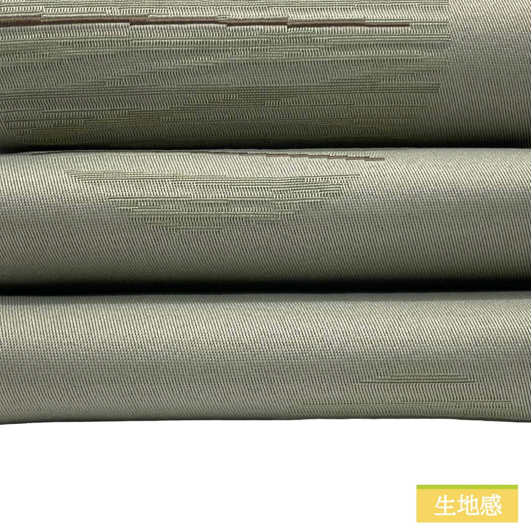 (新品)半幅帯 ポリエステル NEWランク 蝋色(ろういろ) 柳鼠色(やなぎねずいろ) 丸に縞 市松 帯丈392cm グレー系 1125006101322