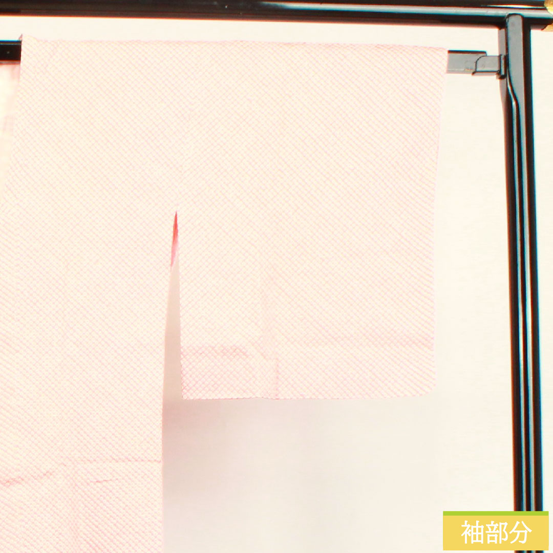 道行コート 正絹 身丈80.5cm 裄丈63cm 薄紅梅色 総絞り 鹿の子絞り Sランク 袷 ピンク系 1117000732913