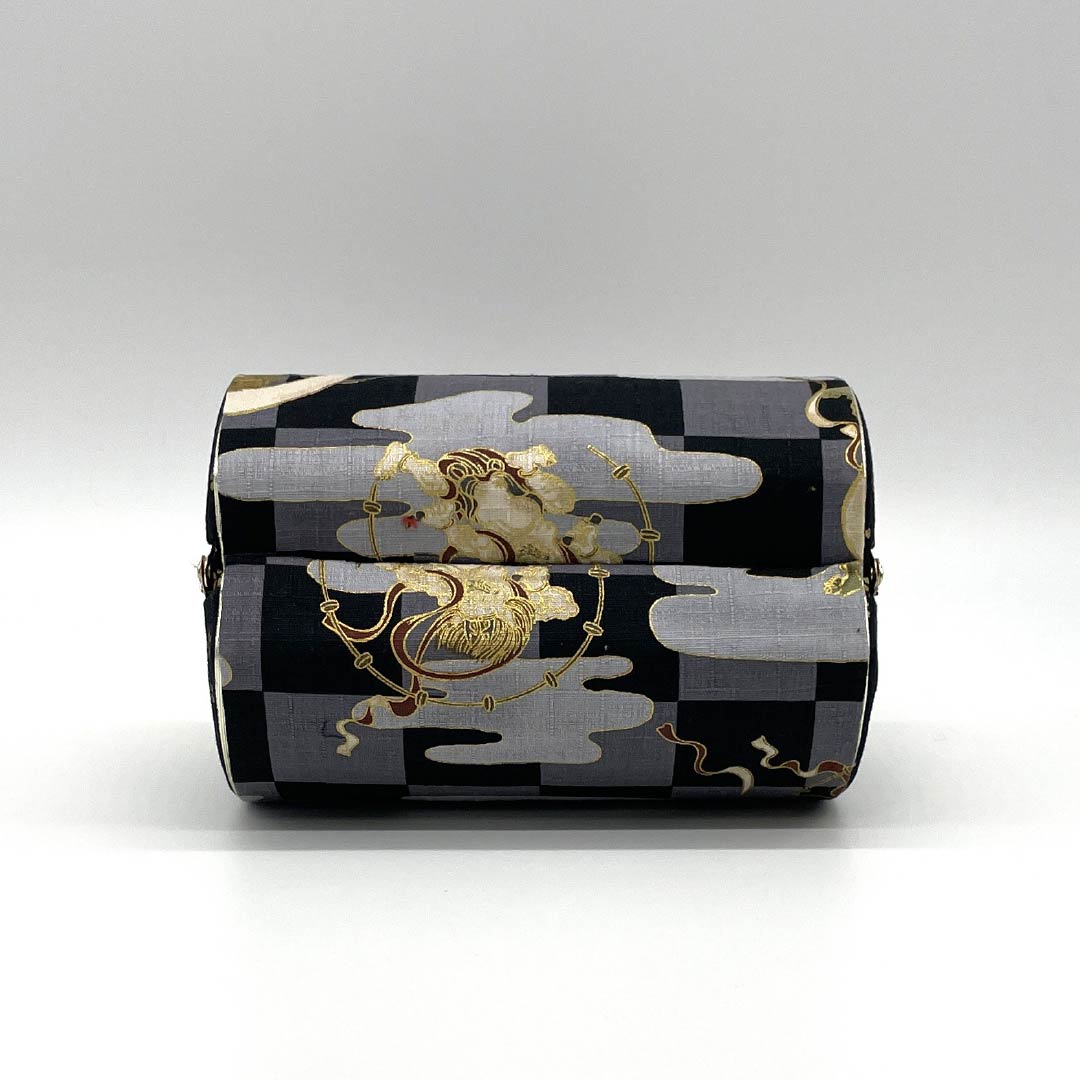 和装バッグ カジュアル NEWランク 黒色(くろいろ) 風神 雷神 市松模様 黒系 113900069110