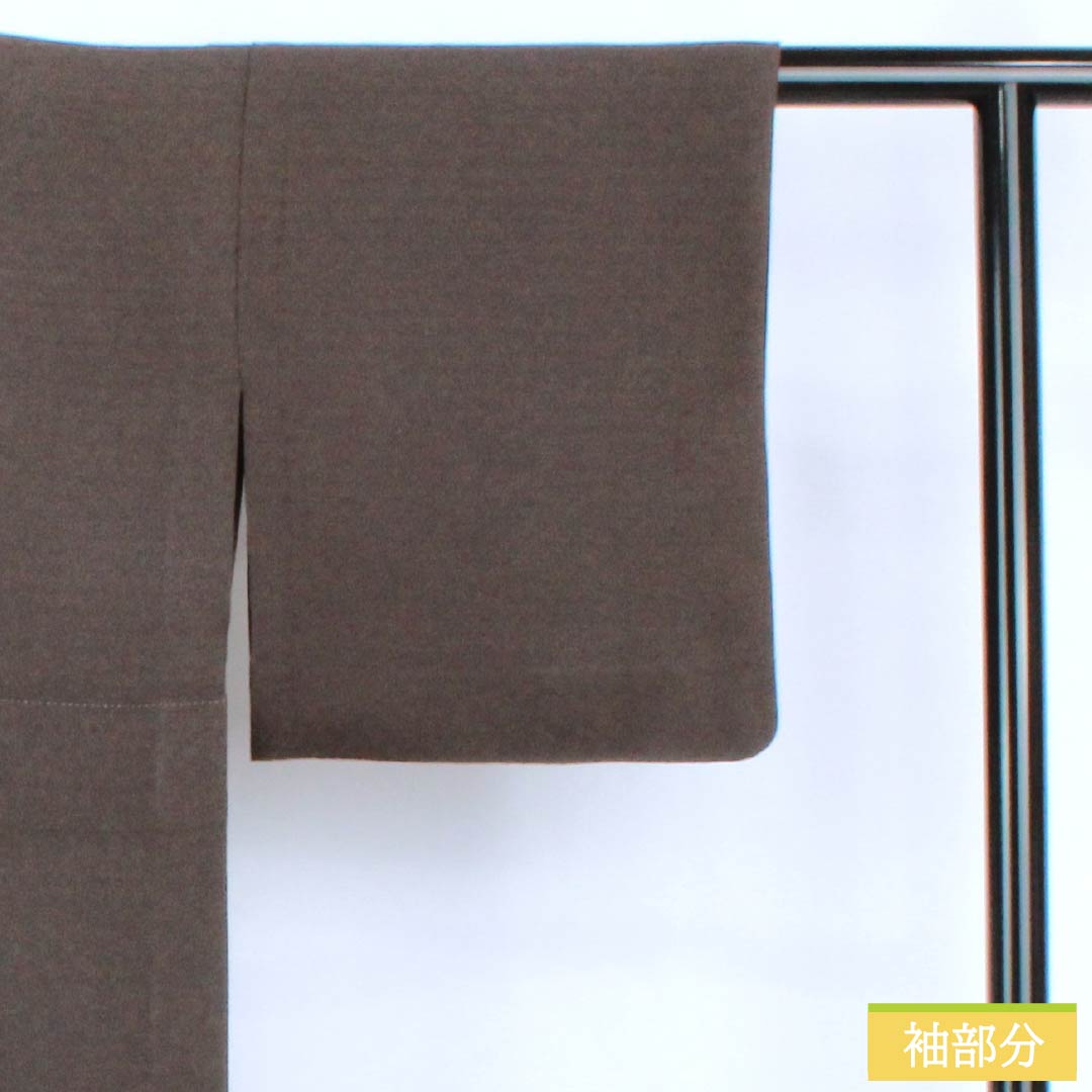 色無地 正絹 Aランク 身丈153cm 裄丈63cm 栗鼠色(くりねずみいろ) 音符 五線譜 楽譜 単衣 茶系 1114002623214