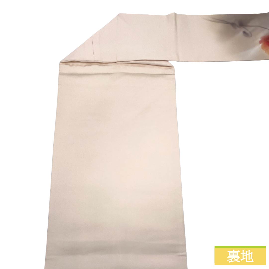 名古屋帯 正絹 Aランク 名古屋仕立て 砥粉色(とのこいろ) 作家物 花瓶に花 染め帯 帯丈351cm ポイント柄 セミフォーマル ピンク系 1124014253313