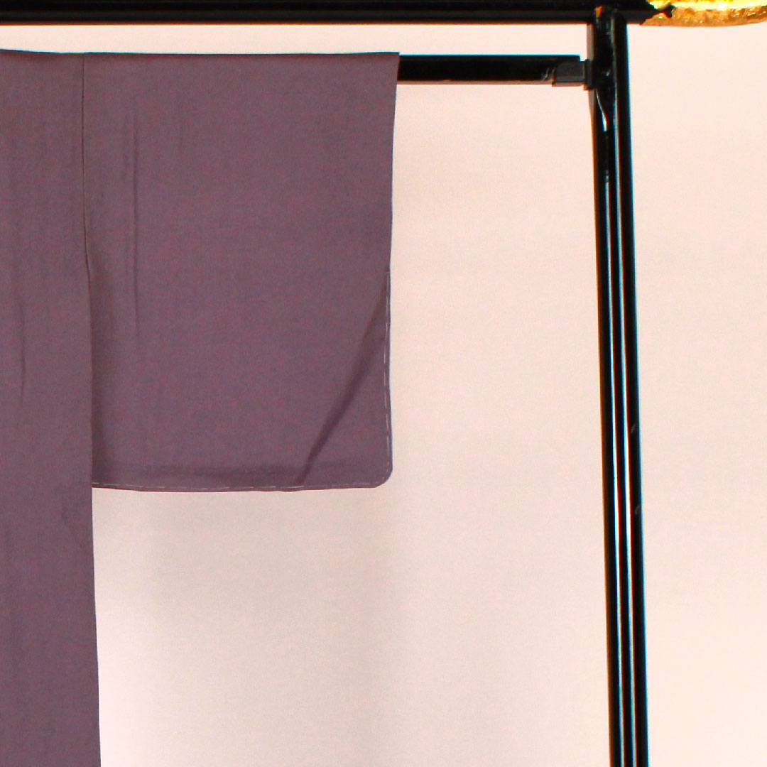 小紋 身丈158.5cm 裄丈62cm 単衣 江戸小紋 鮫柄 正絹 Sランク 紫系 1115001152320