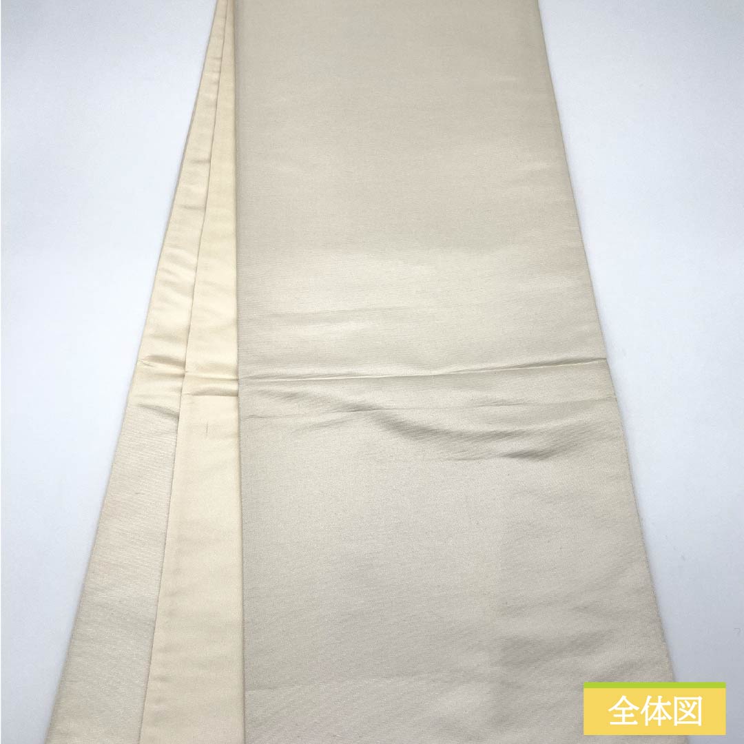 袋帯 正絹 胡粉色(ごふんいろ) 留袖用 刺繍 孔雀 花模様 帯丈428cm Aランク ポイント柄 フォーマル 白系 1123014243311