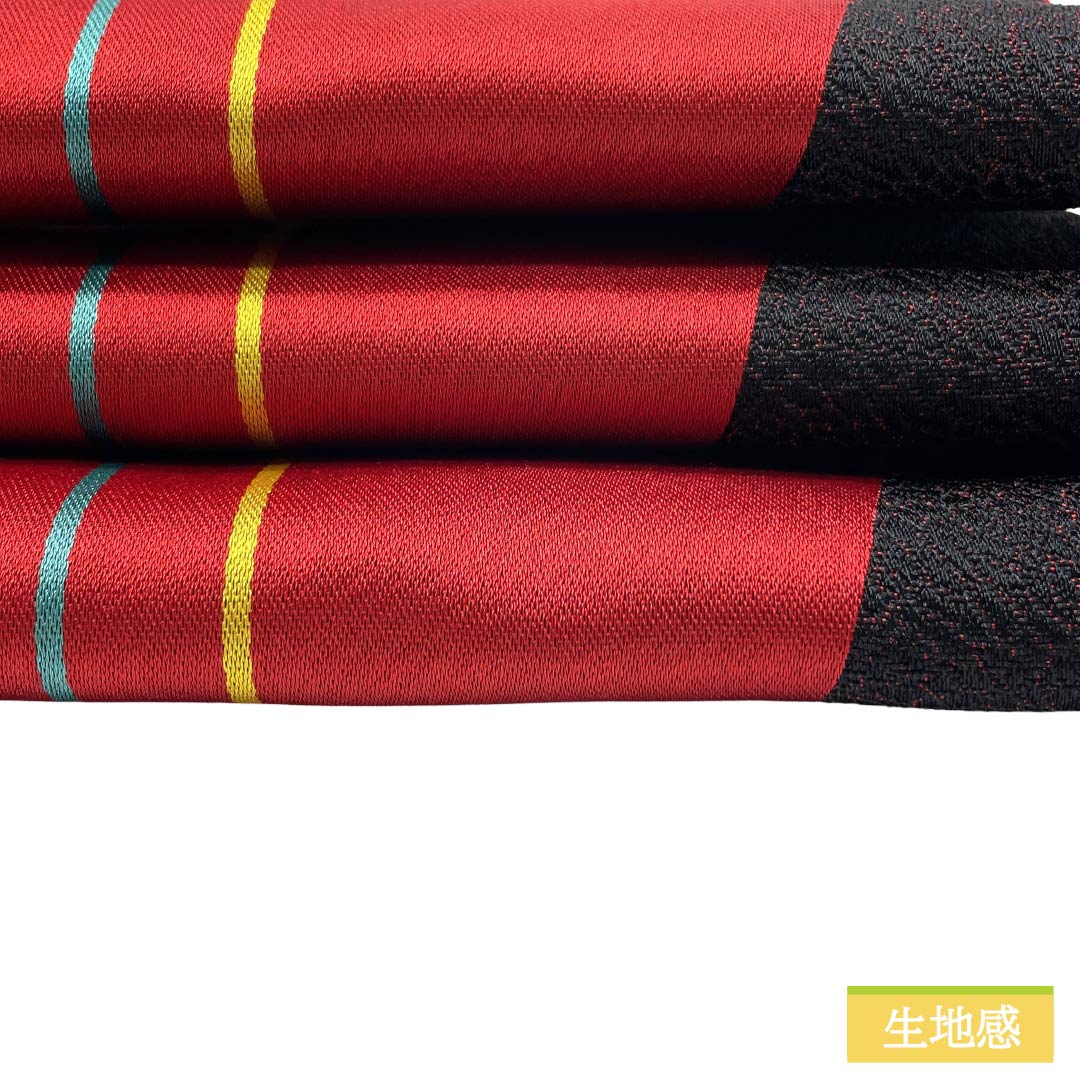 半幅帯 ポリエステル Sランク 赤紅色(あかべにいろ) 山路文 古典柄 帯丈348cm 赤系 1125003502312