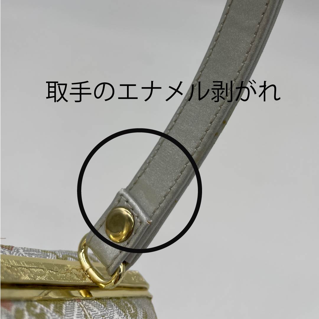 和装バック フォーマル 銀色(ぎんいろ) 留袖用 立涌 古典柄 ベージュ系 Sランク 113900016225