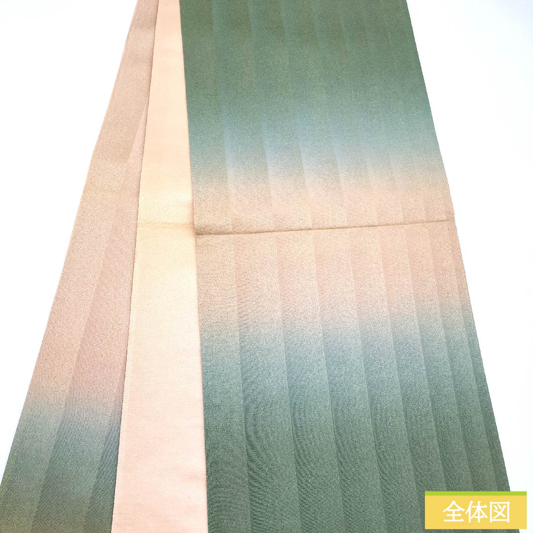 袋帯 シンプル 横段 帯丈446cm 正絹 Aランク ポイント柄 セミフォーマル グラデーション系 1123010753399