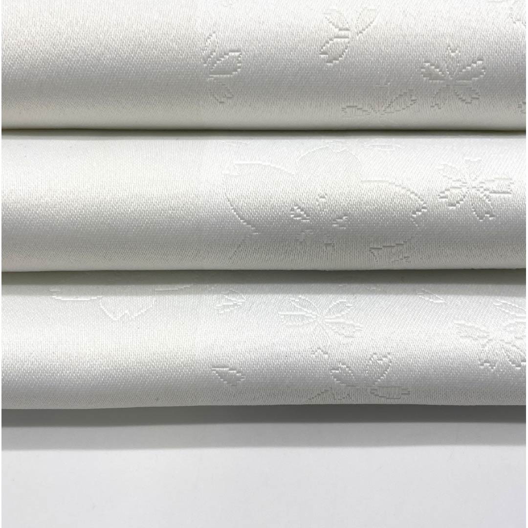 半幅帯 ポリエステル 帯丈348cm 白色(しろいろ) 桜 小桜 花柄 白系 Sランク 1125001432311