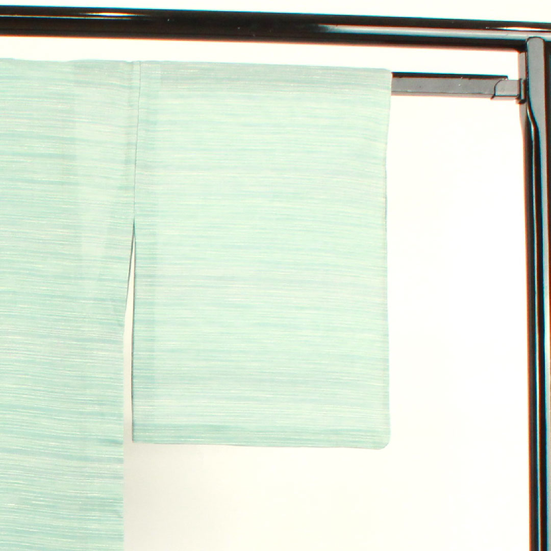 夏物 正絹 紬 身丈163cm 裄丈63cm 薄水色(うすみずいろ) 横縞 紗 Aランク 水色系 1132001023424