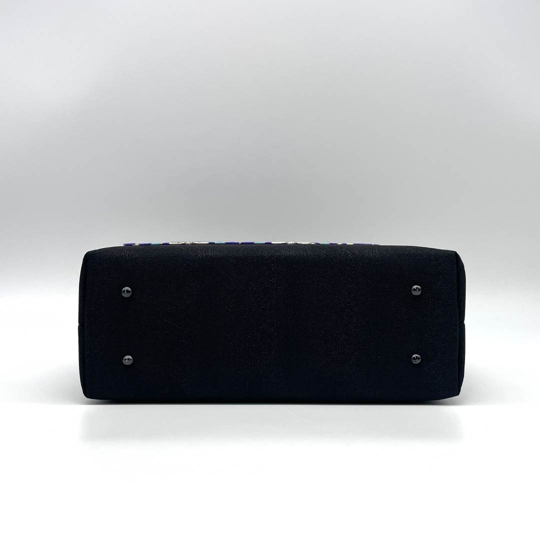 (Like New) Casual Japanese Bag, New Rank, Nishijin-ori Rikyu Bag, Black, 113900088110