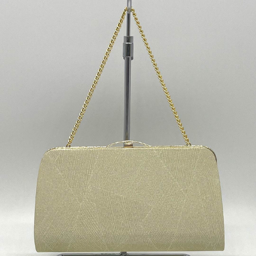 (Like New) Formal Zori and Bag Set, 2-Way, Medium, Gold, Rank B, 1133000274321