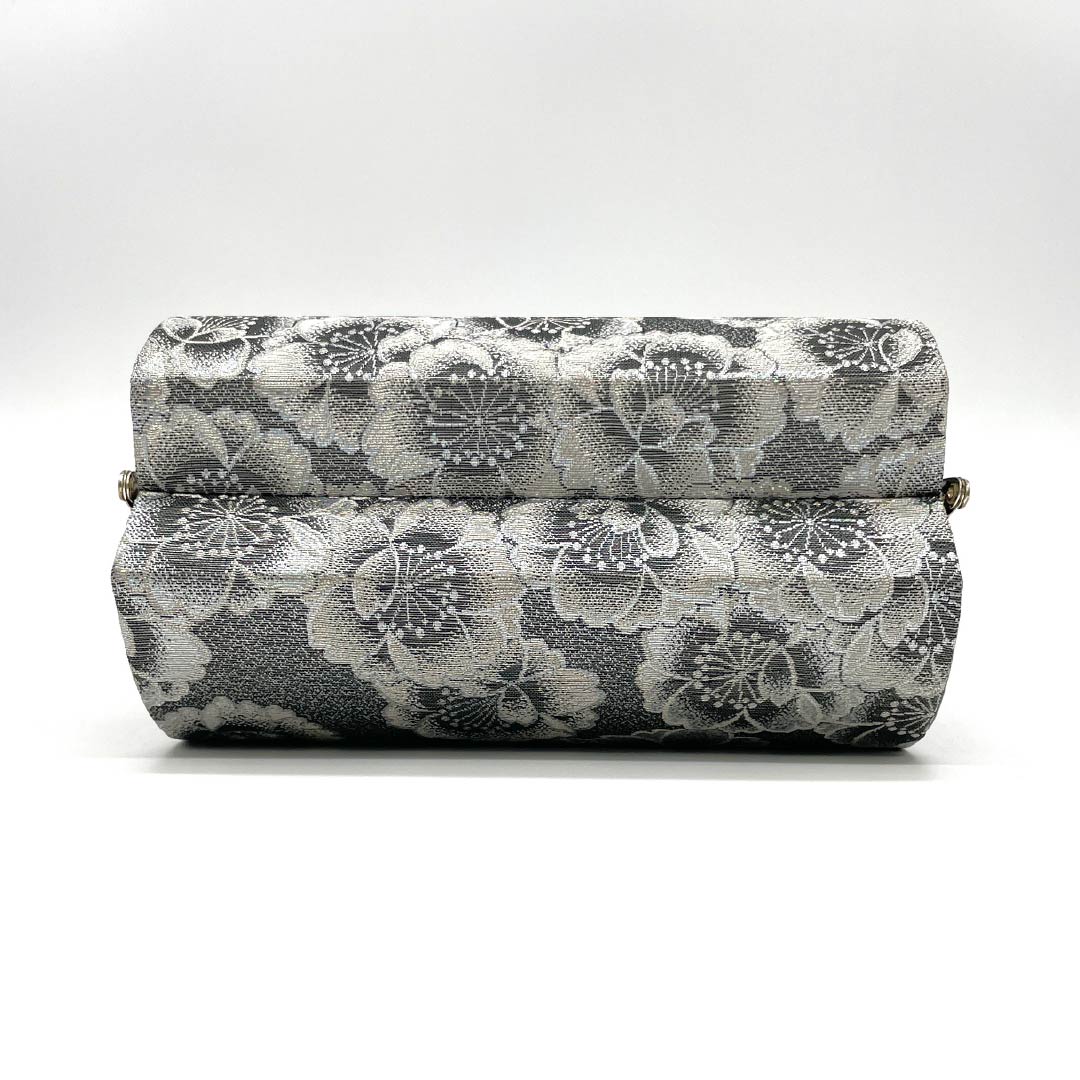 和装バック フォーマル 銀色(ぎんいろ) 振袖用 桜 古典柄 銀系 Sランク 113900041222