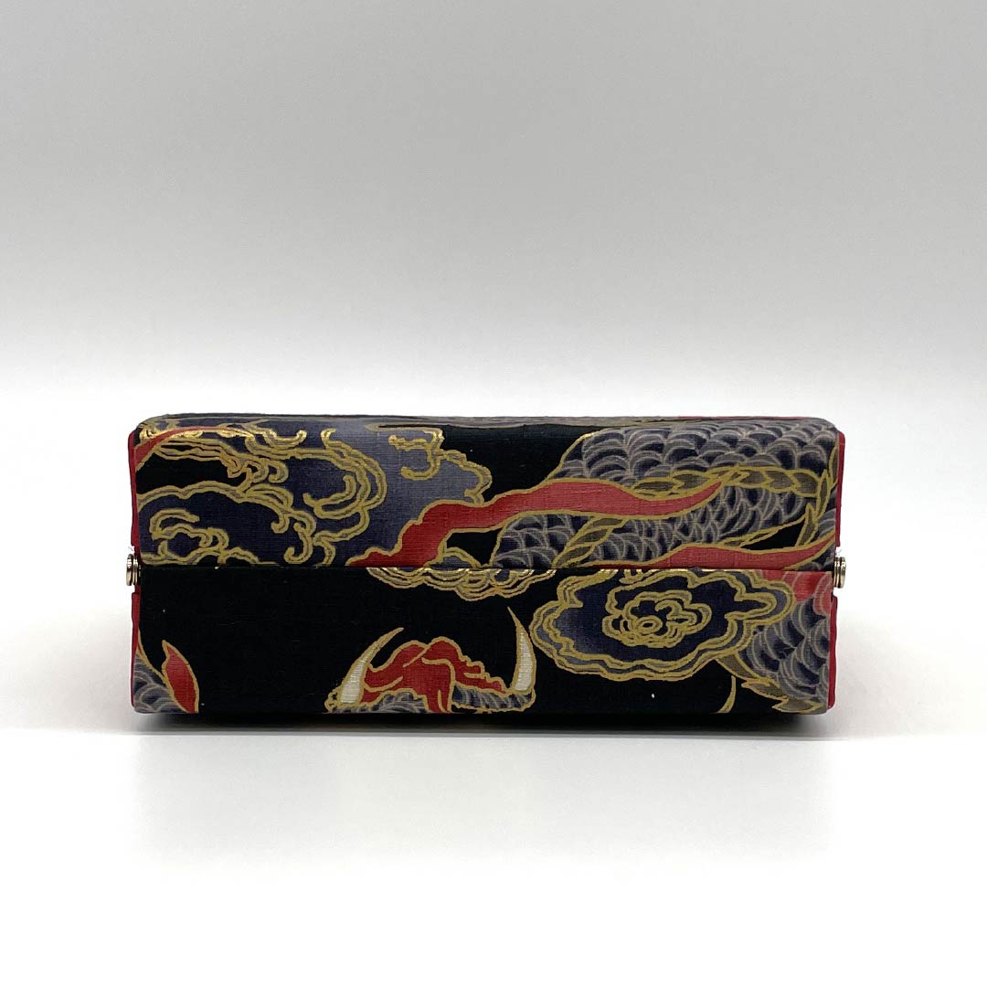 和装バッグ カジュアル NEWランク 黒色(くろいろ) 龍 古典柄 ハンドメイド作家 黒系 113900068110