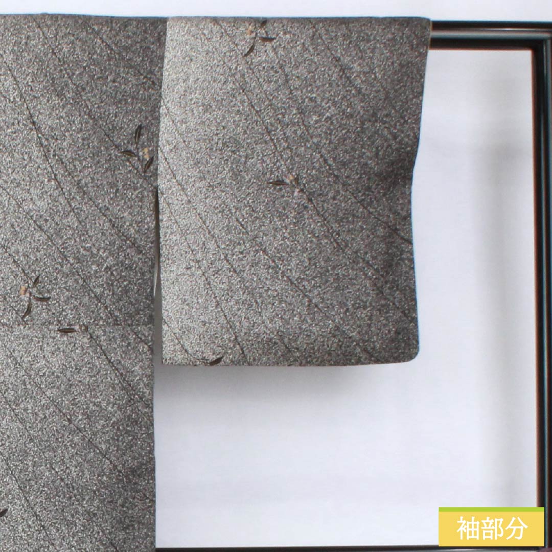 小紋 正絹 身丈157.5cm 裄丈63.5cm 袷 型染 線 小花 Bランク モノトーン 1115005434327