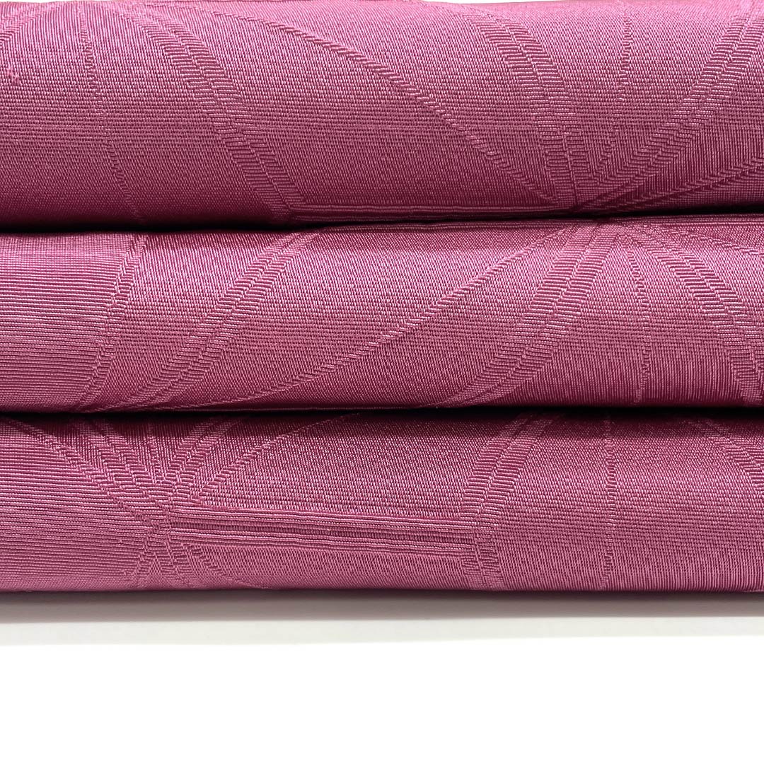 半幅帯 正絹 槿花色(むくげいろ) 変わり麻の葉 リバーシブル 帯丈380cm ピンク系 Sランク 1125001922313