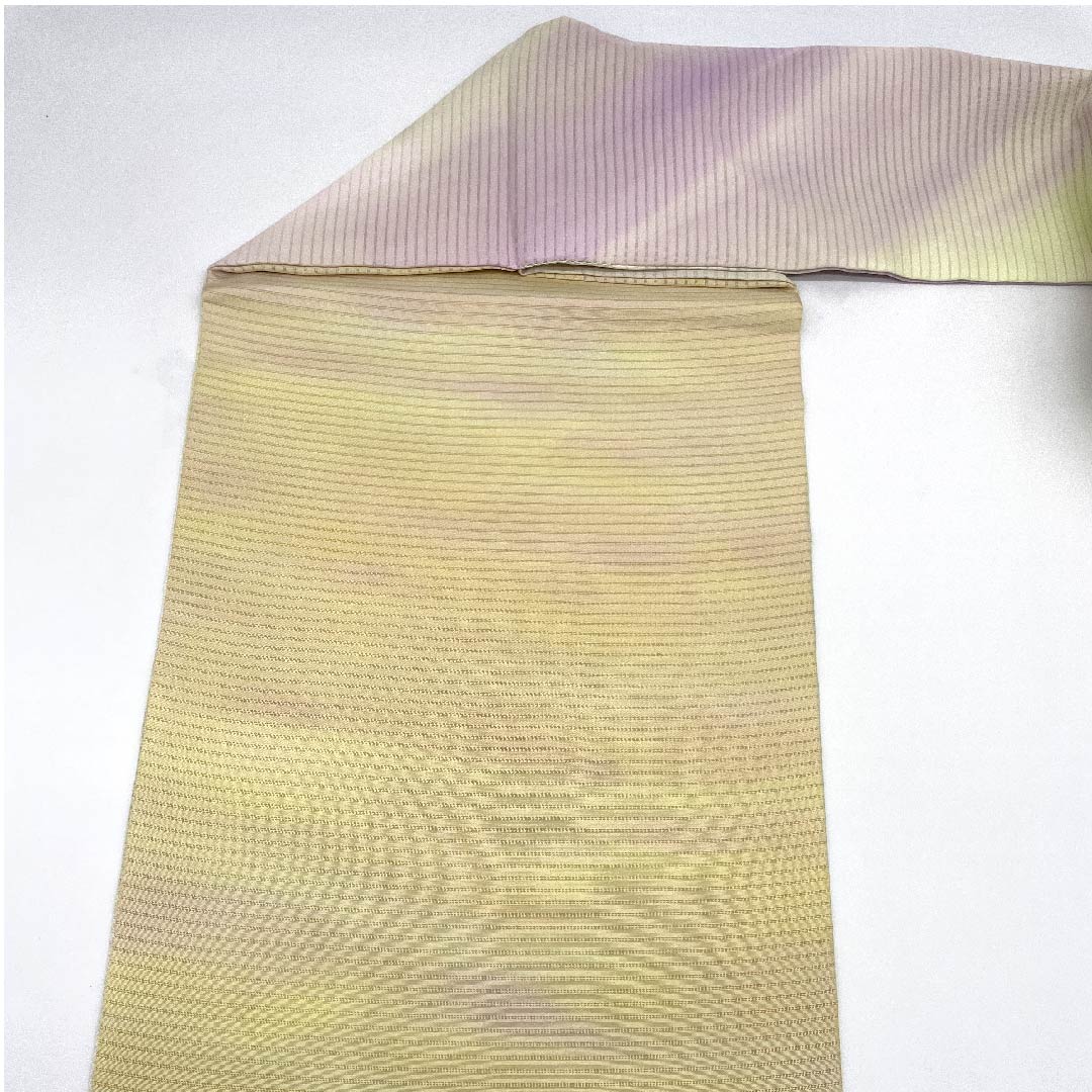 名古屋帯 グラデーション 夏帯 絽 あやめ 染帯 帯丈359cm 正絹 Sランク ポイント柄 セミフォーマル グラデーション系 1124004102399 名古屋仕立て