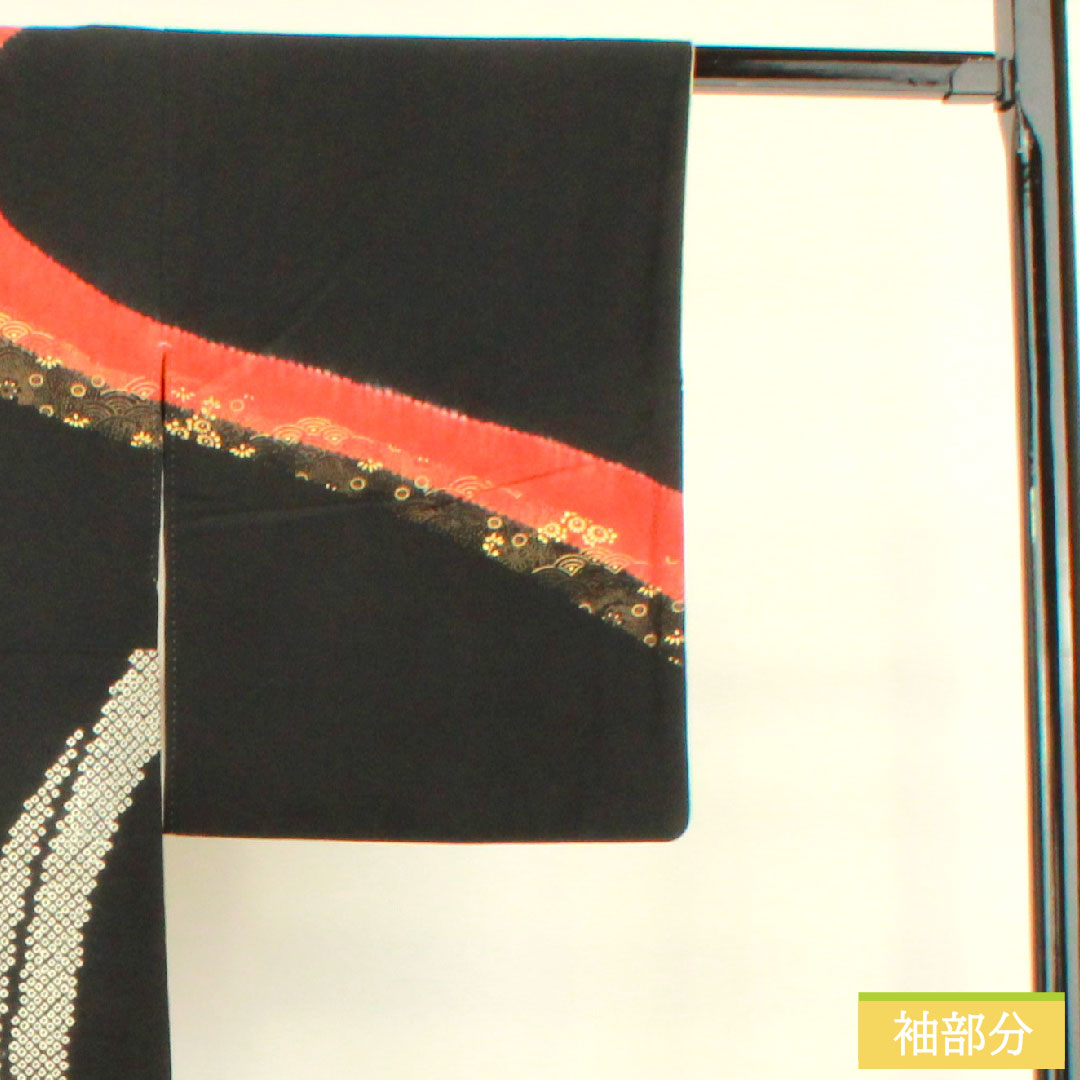 訪問着 正絹 袷 身丈153cm 裄丈62.5cm 部分絞り 吉祥文様 Aランク グラデーション系 1112003653299