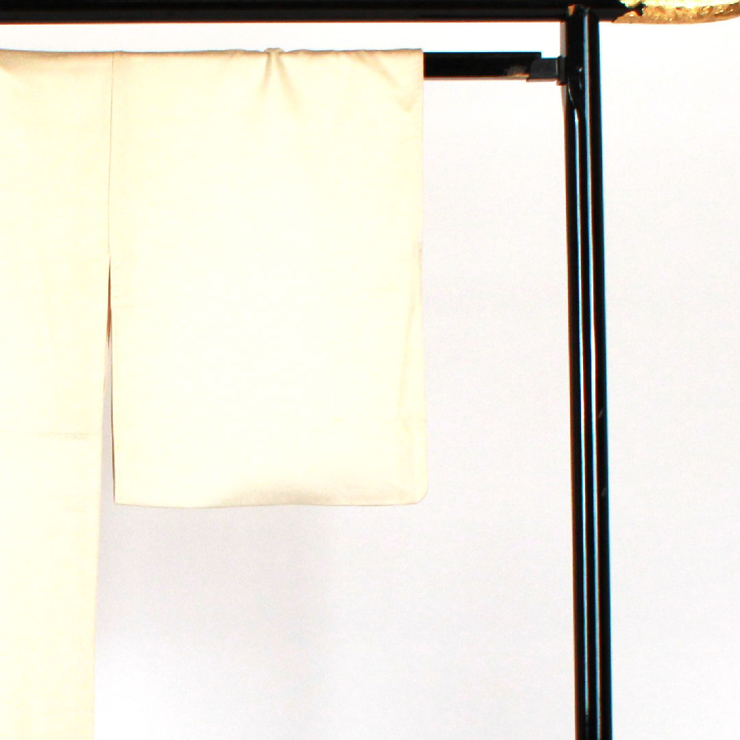 色留袖 身丈157cm 裄丈64cm 袷 東京友禅 正絹 Bランク 三つ紋 クリーム系 1111000284315