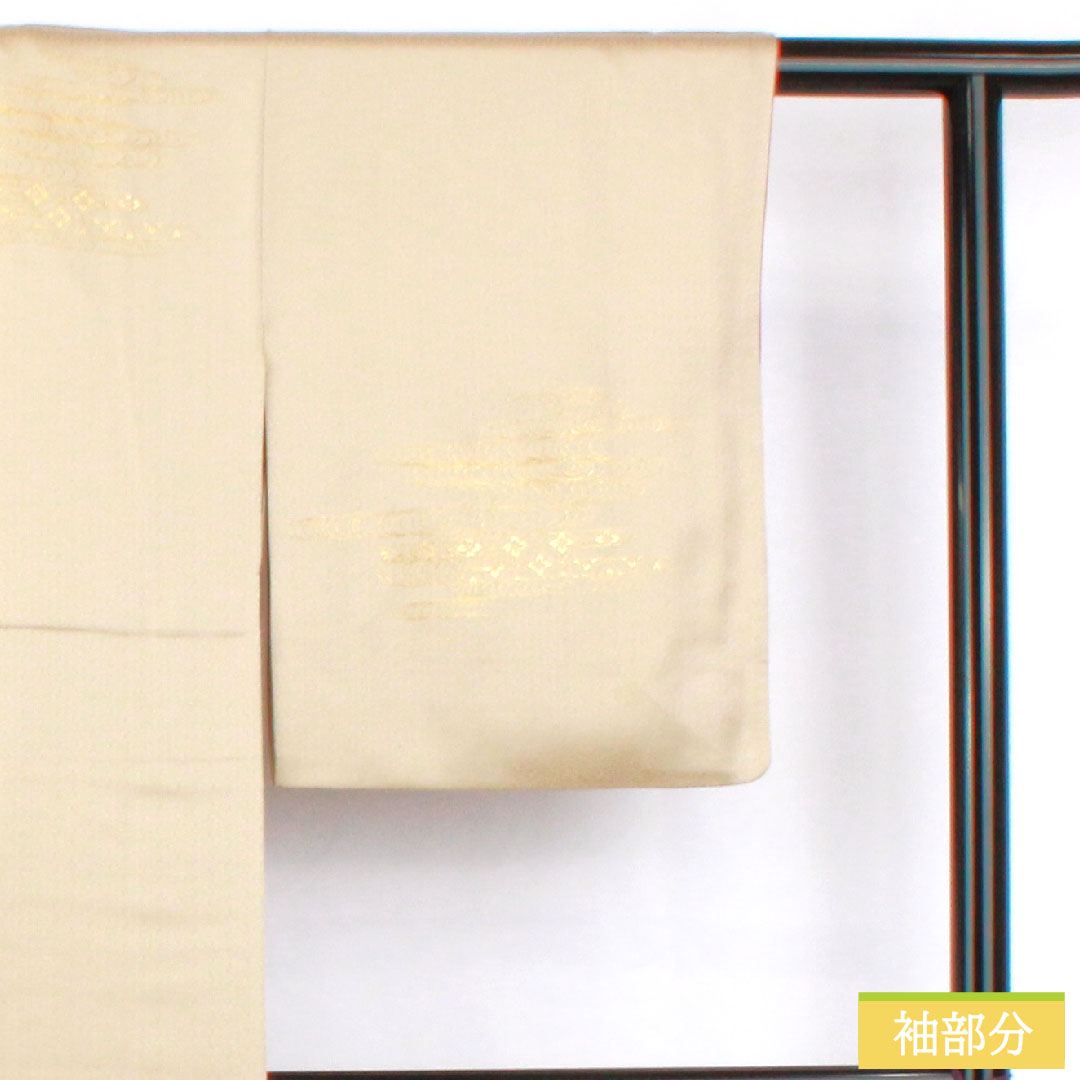 訪問着 正絹 袷 身丈161cm 裄丈61cm 白橡色(しろつるばみいろ) 京友禅 吉祥文様 Aランク グレー系 1112005913422