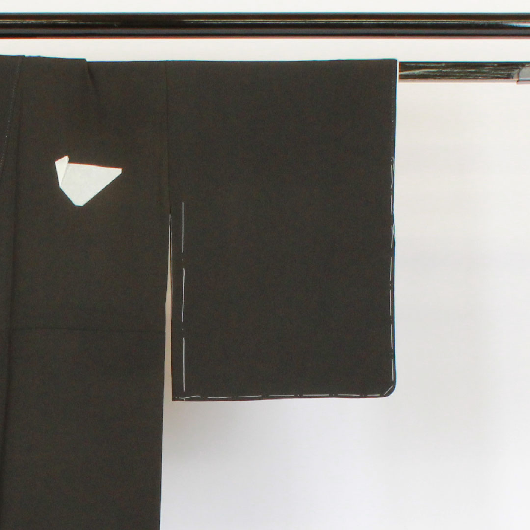 黒留袖 身丈155cm 裄丈63cm 袷 蘇州刺繡 正絹 Aランク 五つ紋 黒系 1111000103310