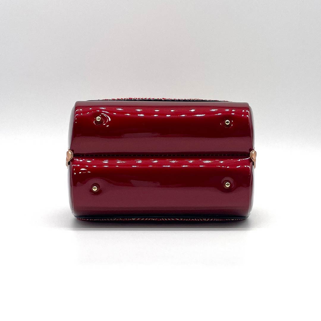 (Like New) Formal Japanese Bag, New Rank, Goshimahimo Cord, Red, for Furisode Kimono, 113900099112
